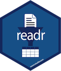 readr hexsticker logo