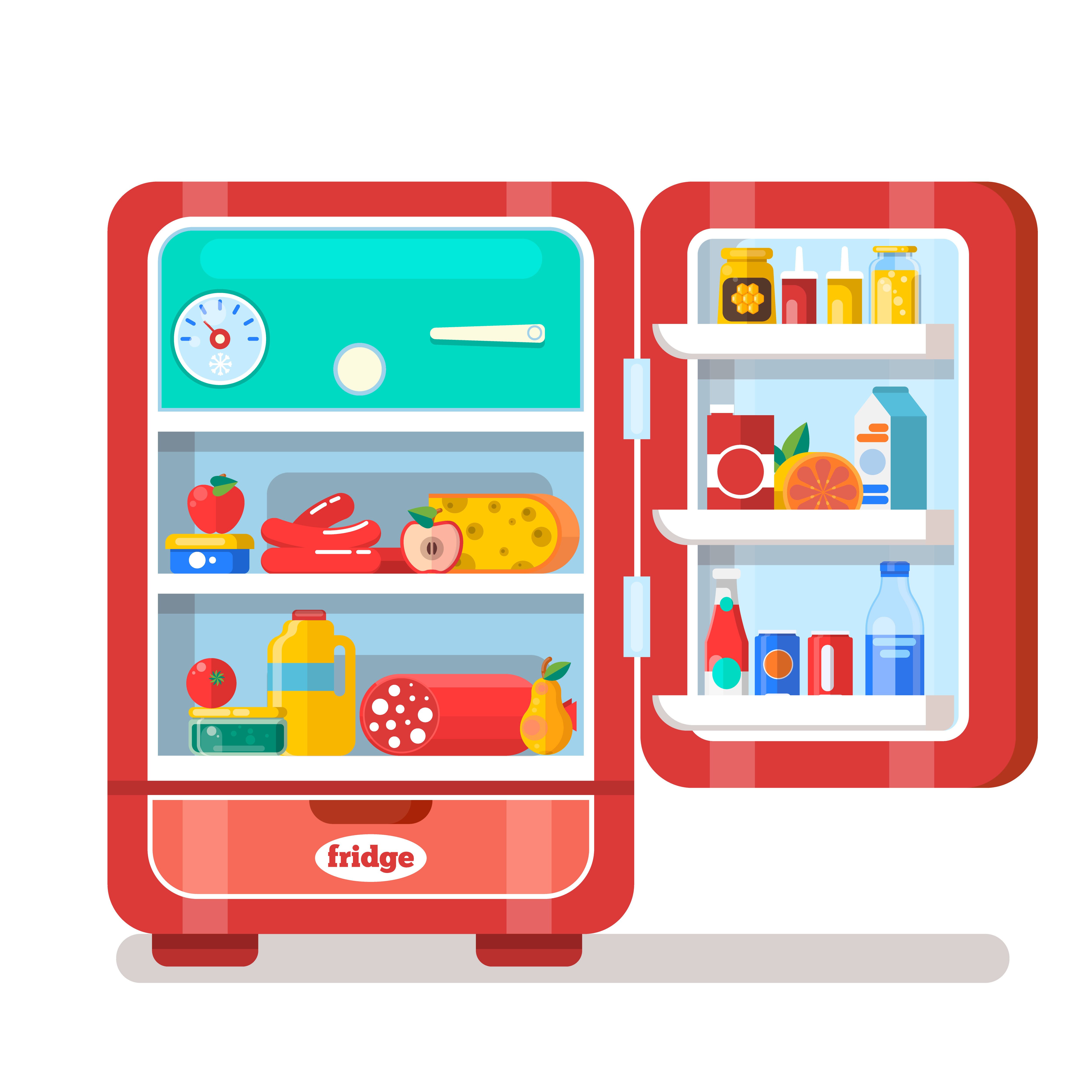 Детские продукты в холодильнике