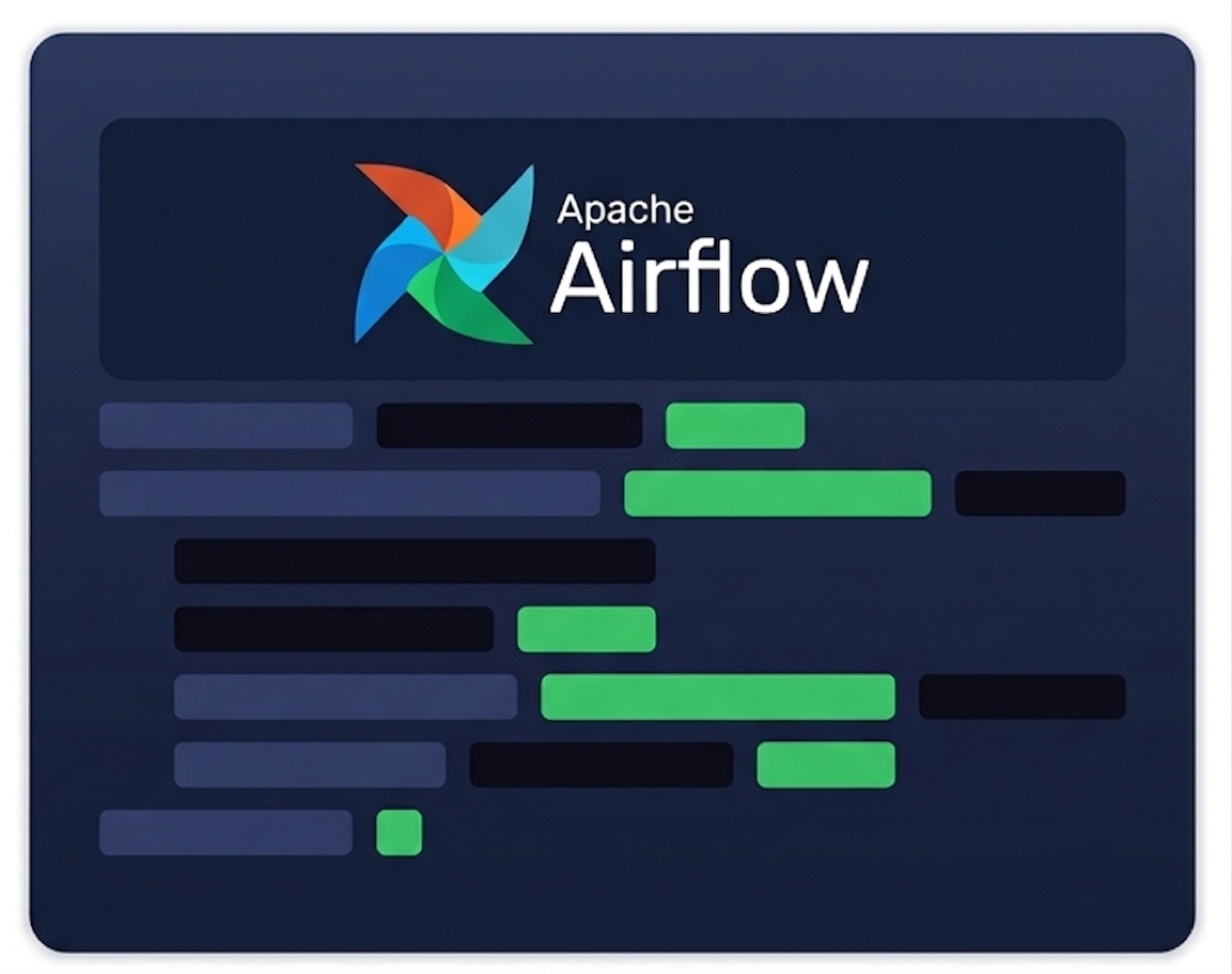 Terminál se spuštěným nástrojem příkazového řádku Airflow