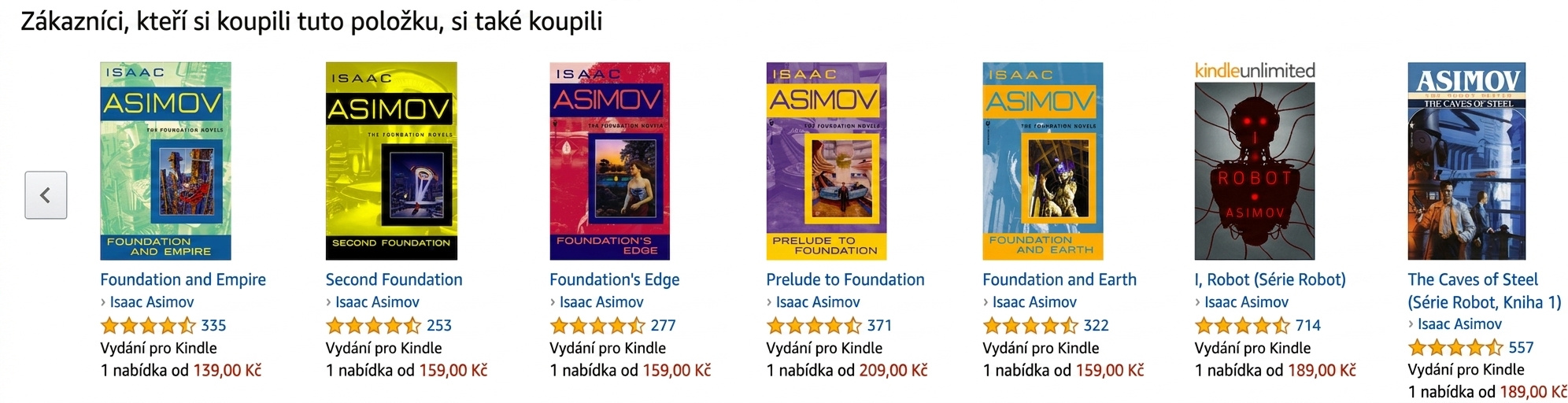 doporučení Amazonu