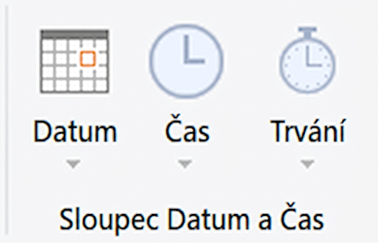 Snímek obrazovky zobrazující možnost transformace data v Power Query