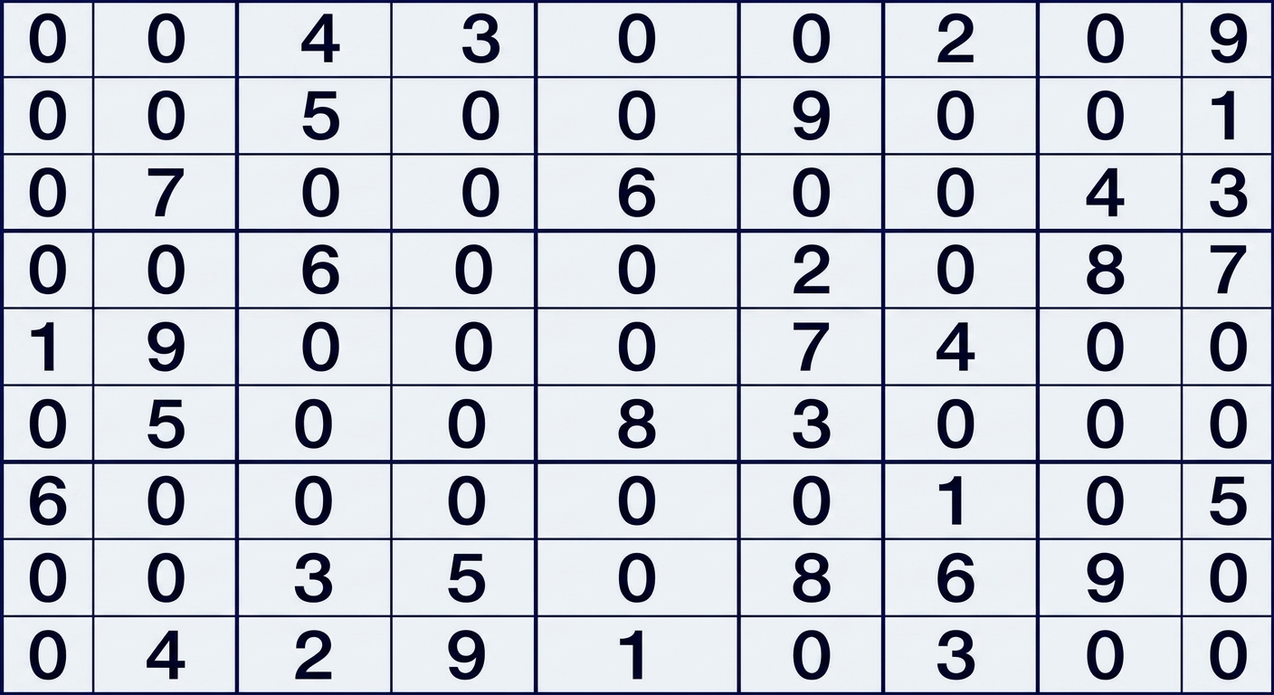 Neseřazená hra sudoku