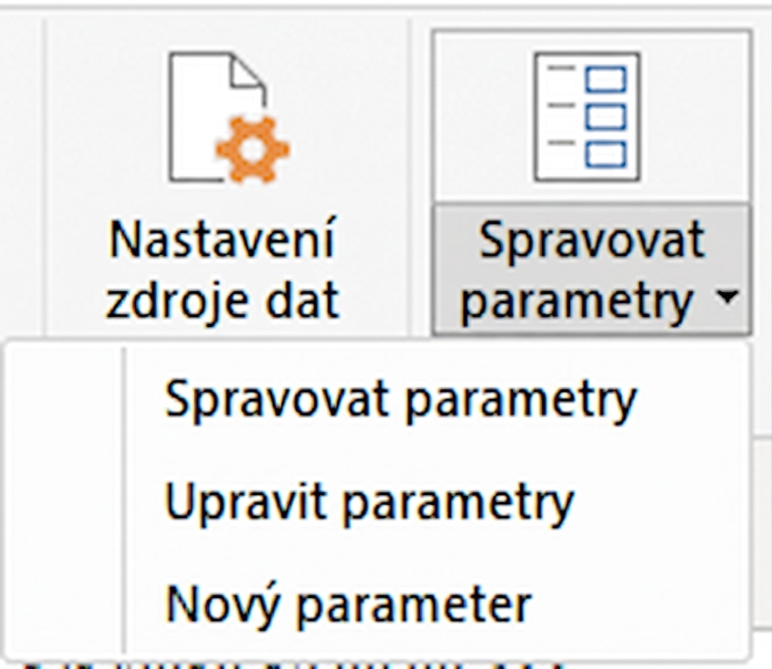 Nabídka parametrů