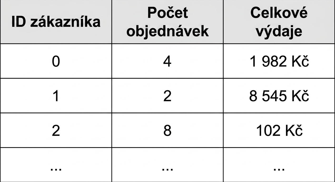 Příklad zákaznických dat