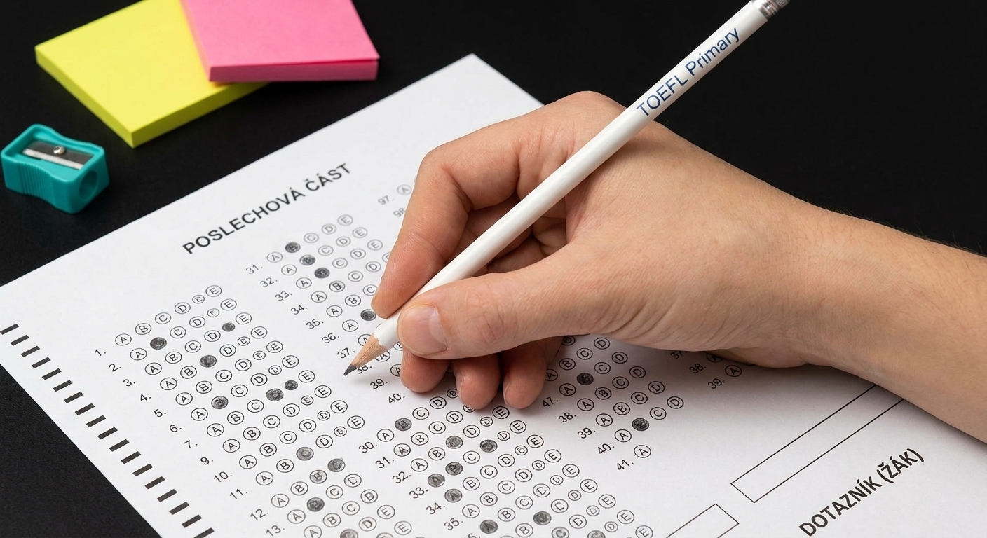 student vyplňující test
