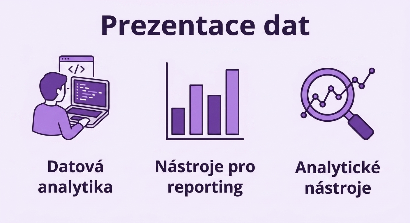 obrázek ikony osoby u počítače, ikony sestavy a ikony lupy