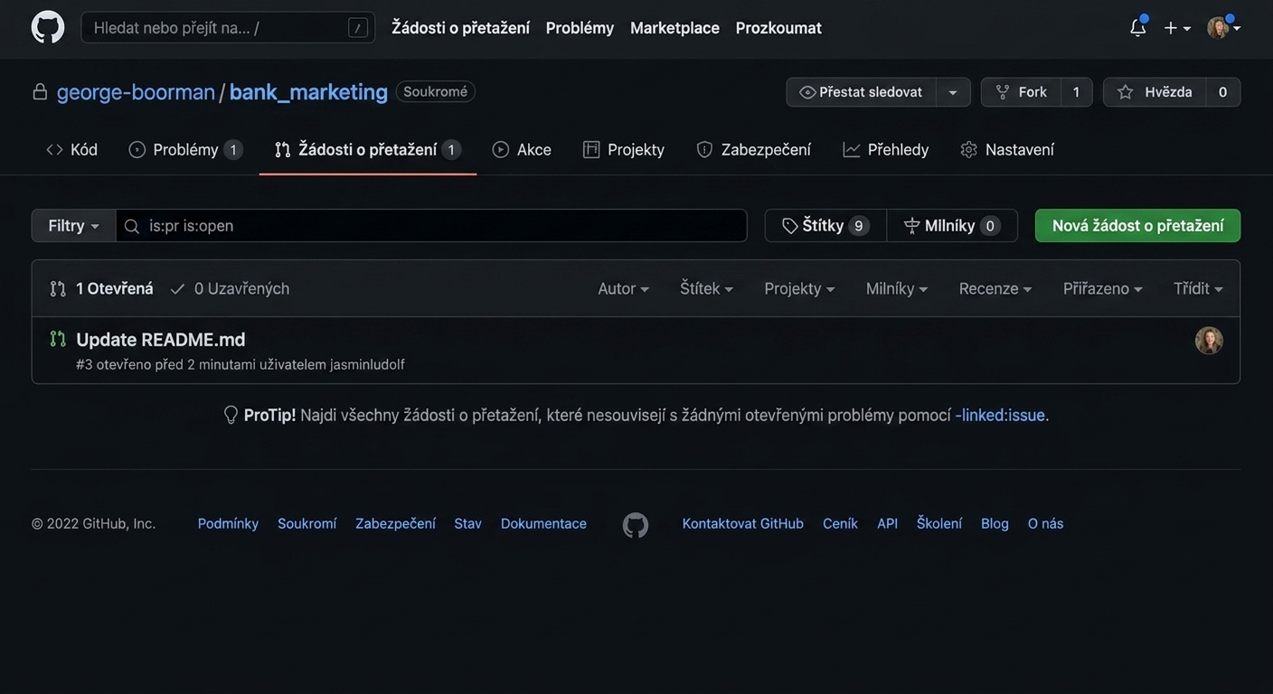Pohled vlastníka na záložku PR
