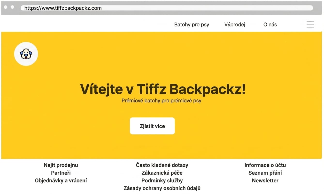 Úvodní stránka Tiffz Backpackz