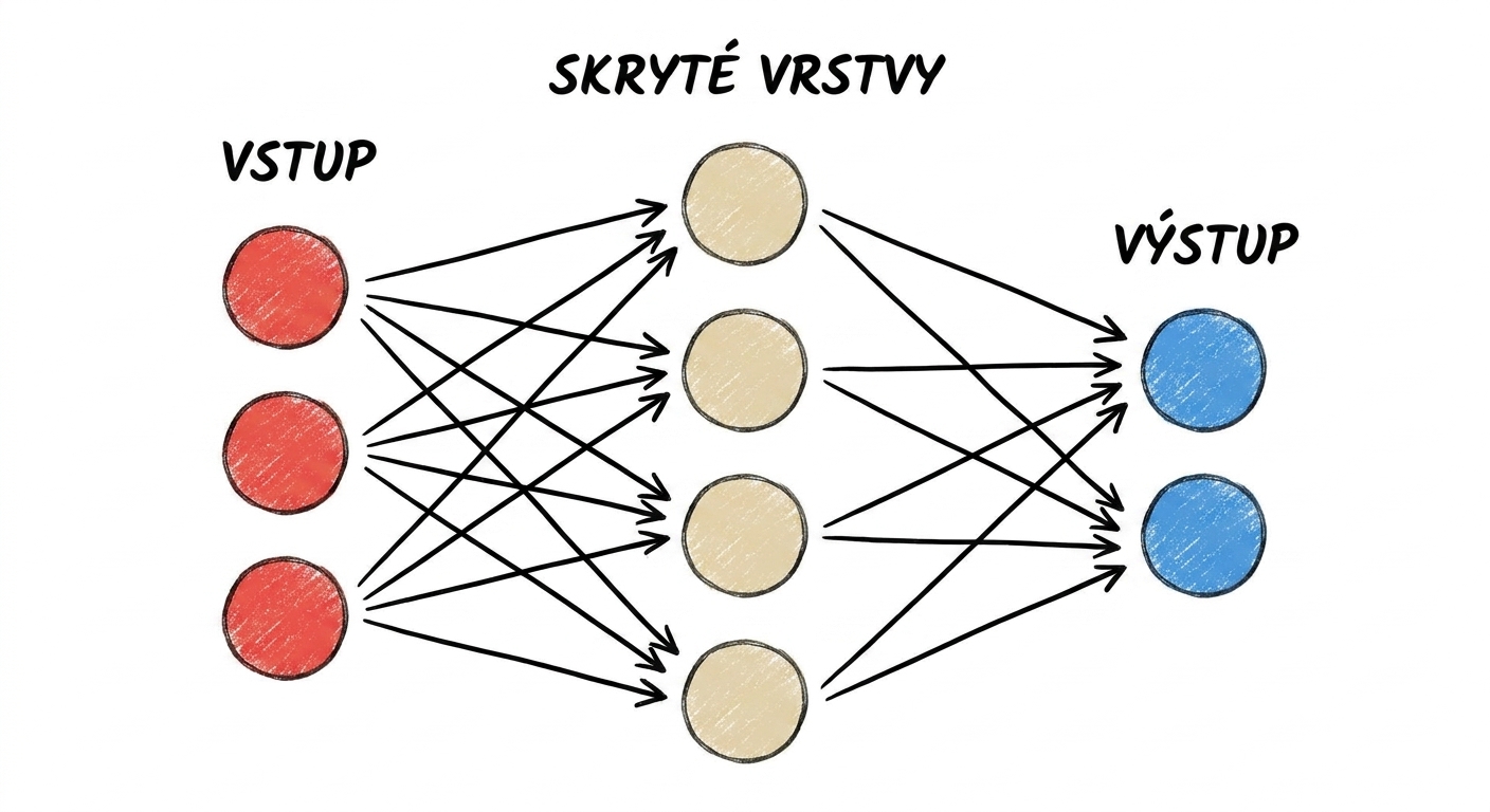 Diagram malé neuronové sítě
