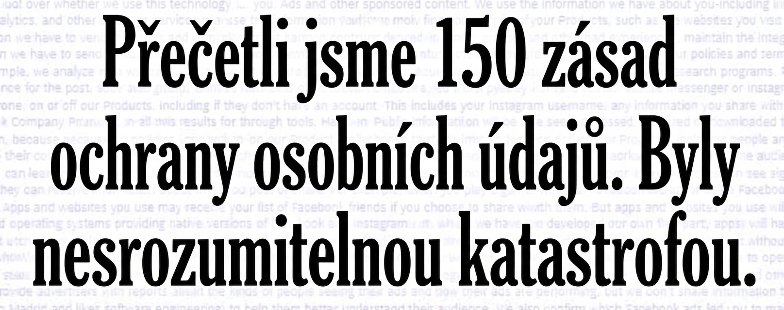 Snímek obrazovky studie NYT o nesrozumitelných zásadách ochrany soukromí.