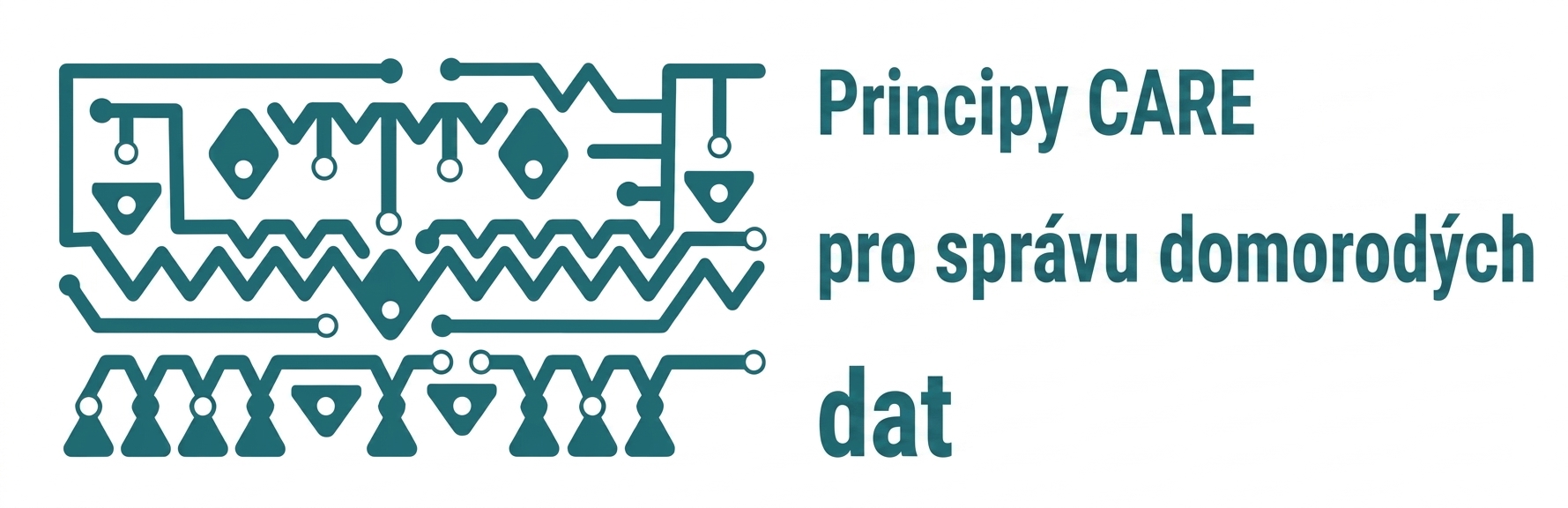 Logo zásad CARE pro správu dat domorodých obyvatel.