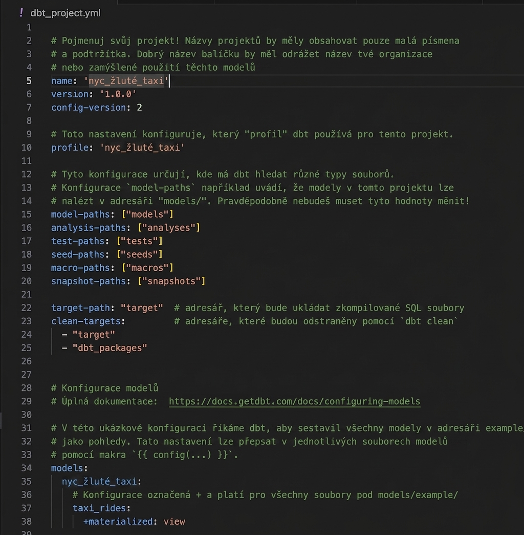 Příklad dbt_project.yml
