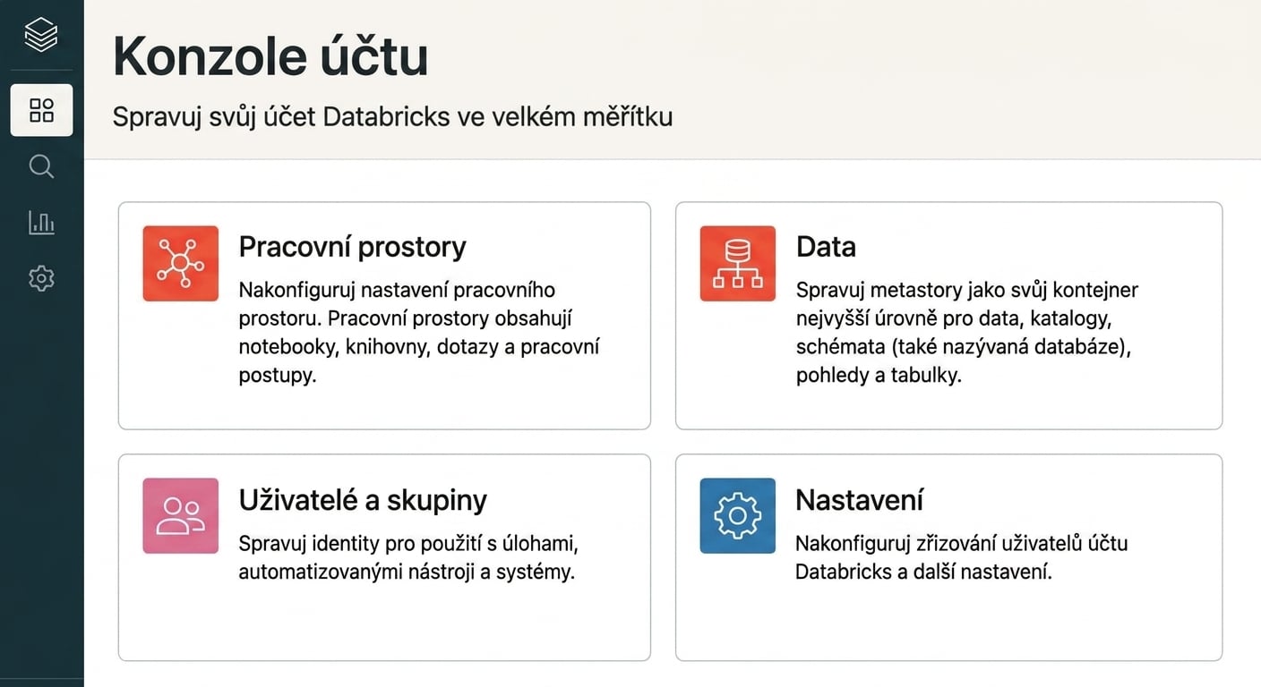Snímek obrazovky konzole účtu