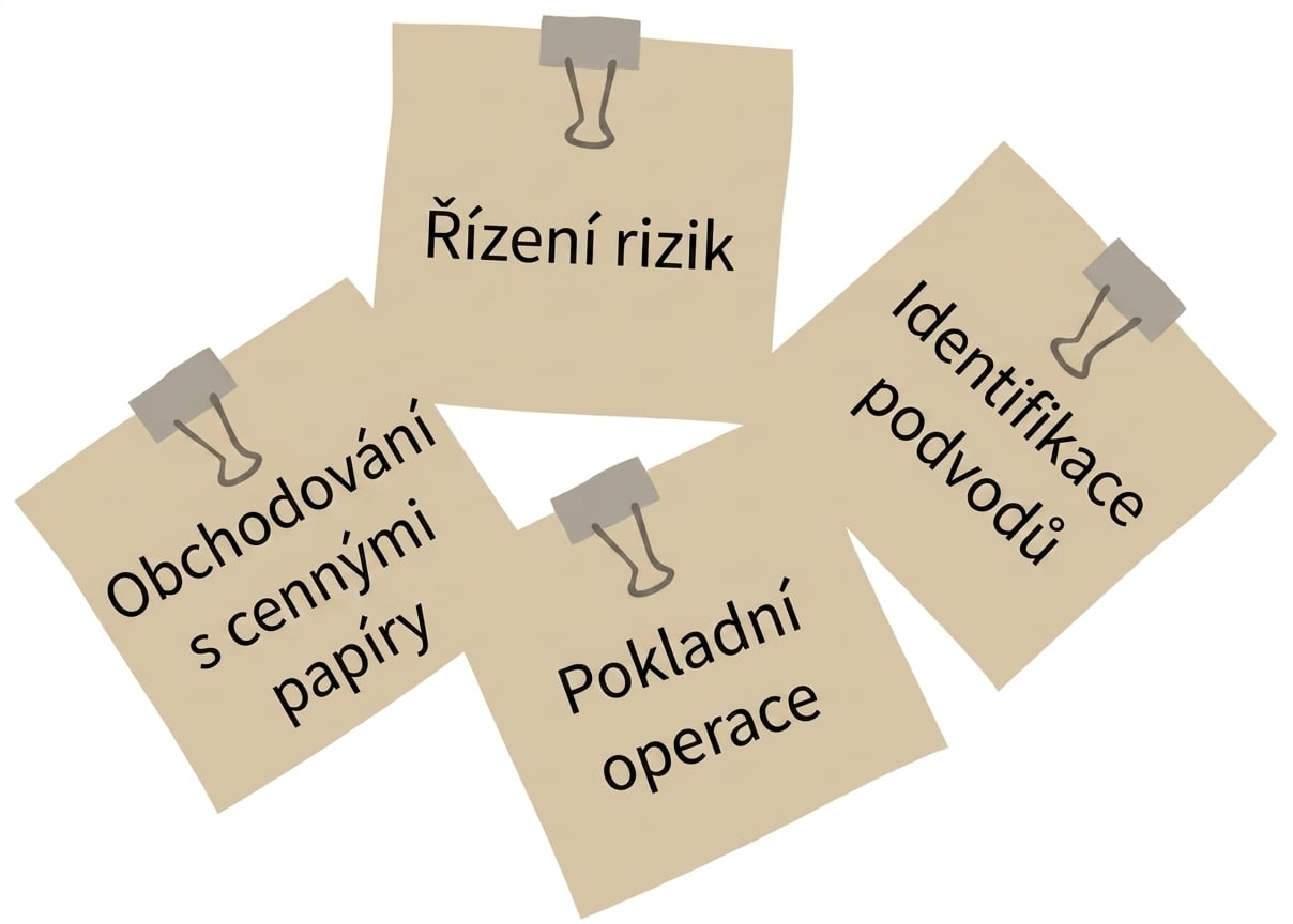 Poznámky ilustrující využití AI v odvětví finančních služeb.