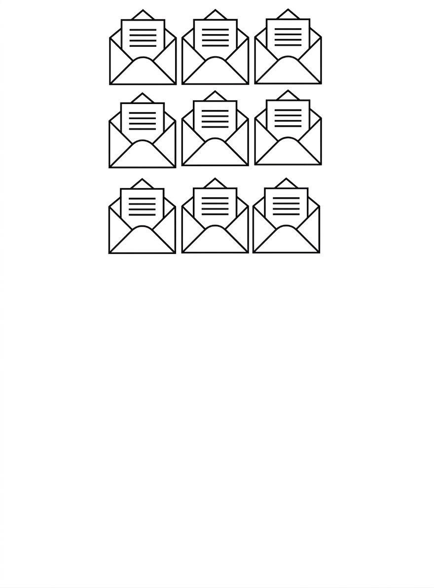 Hromada e-mailů.