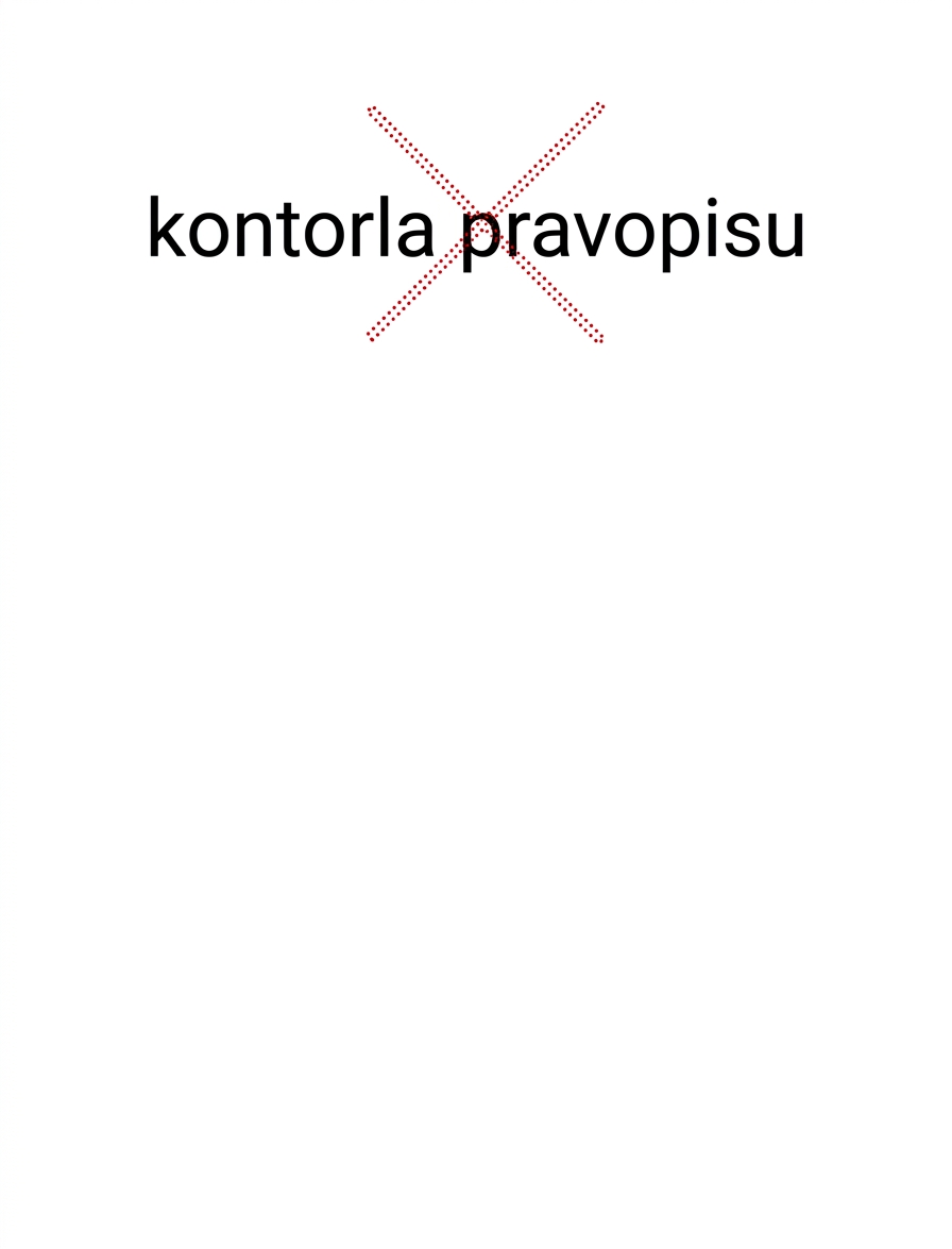 Kontrola pravopisu.