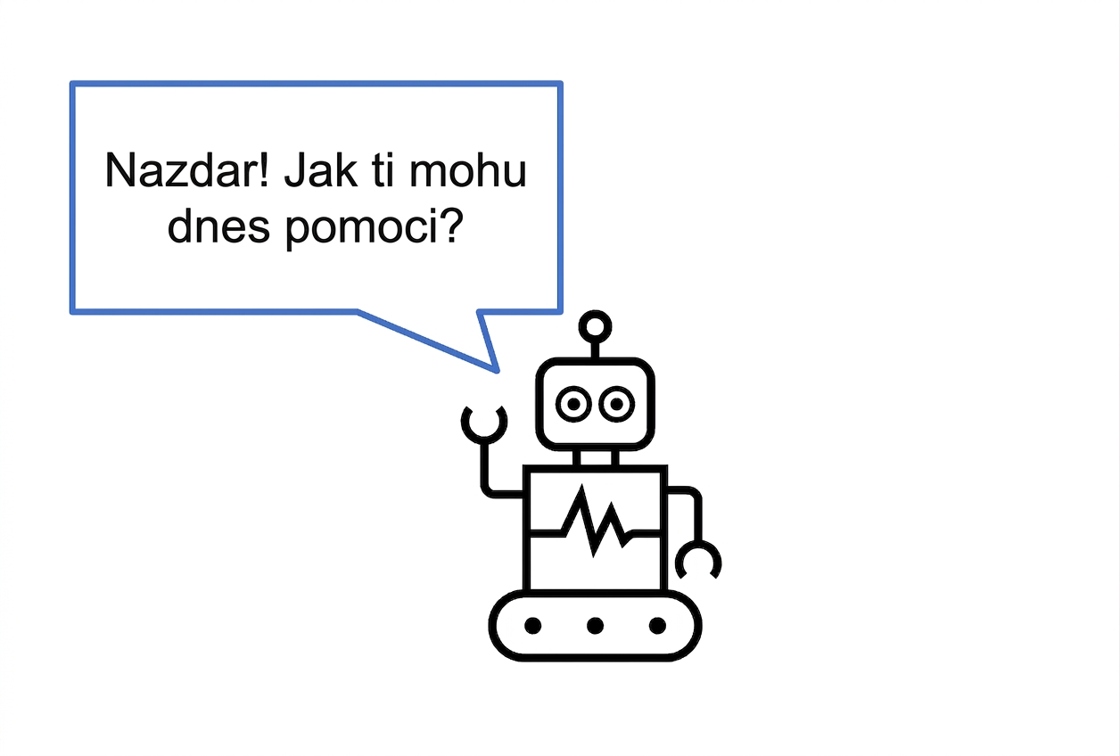 Chatbot se ptá, jak se máte.