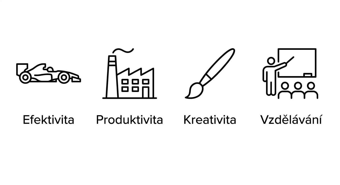 Efektivita. Produktivita. Kreativita. Vzdělávání.