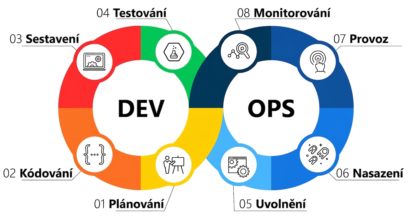 Cyklus DevOps.