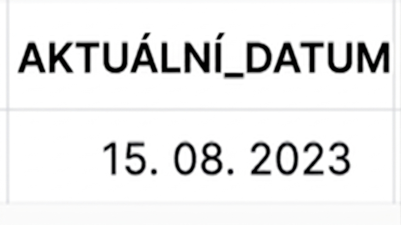 Výsledek aktuálního data