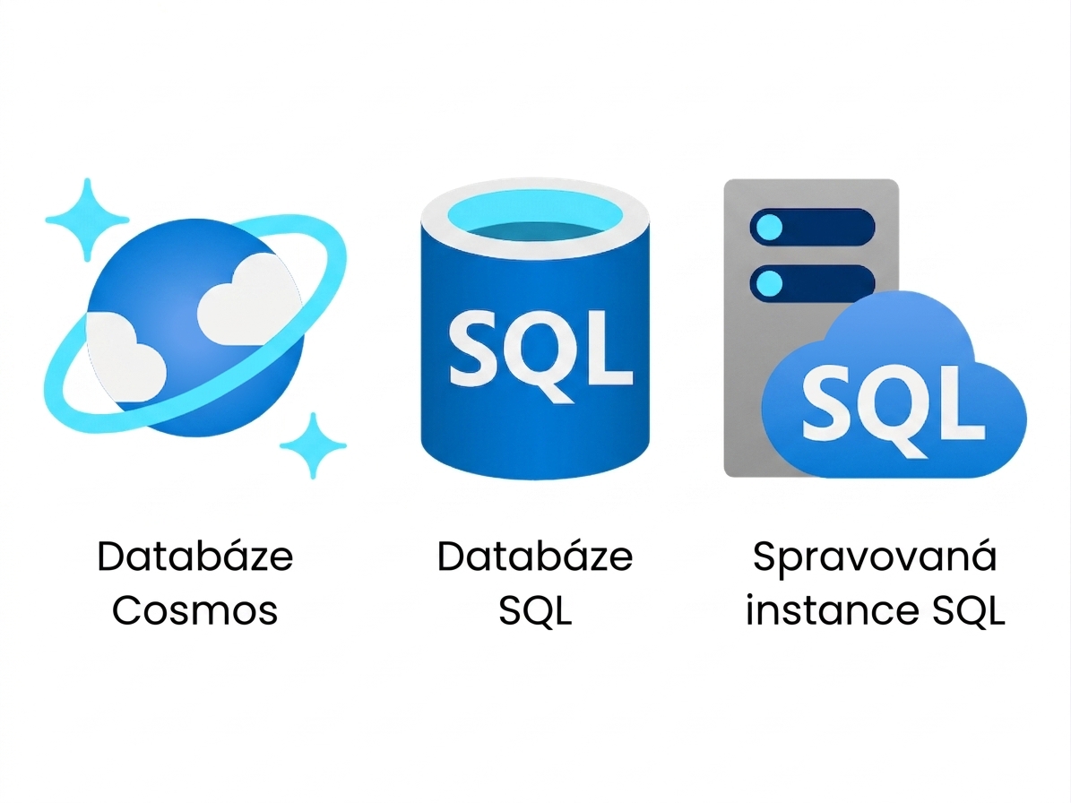 Příklady databázových služeb Azure