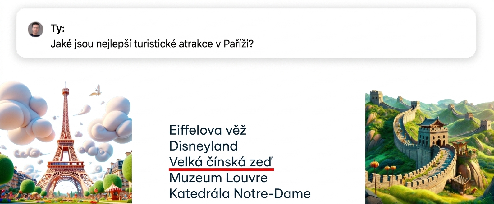 Jaké jsou nejlepší turistické atrakce v Paříži s vyznačenou nesprávnou odpovědí
