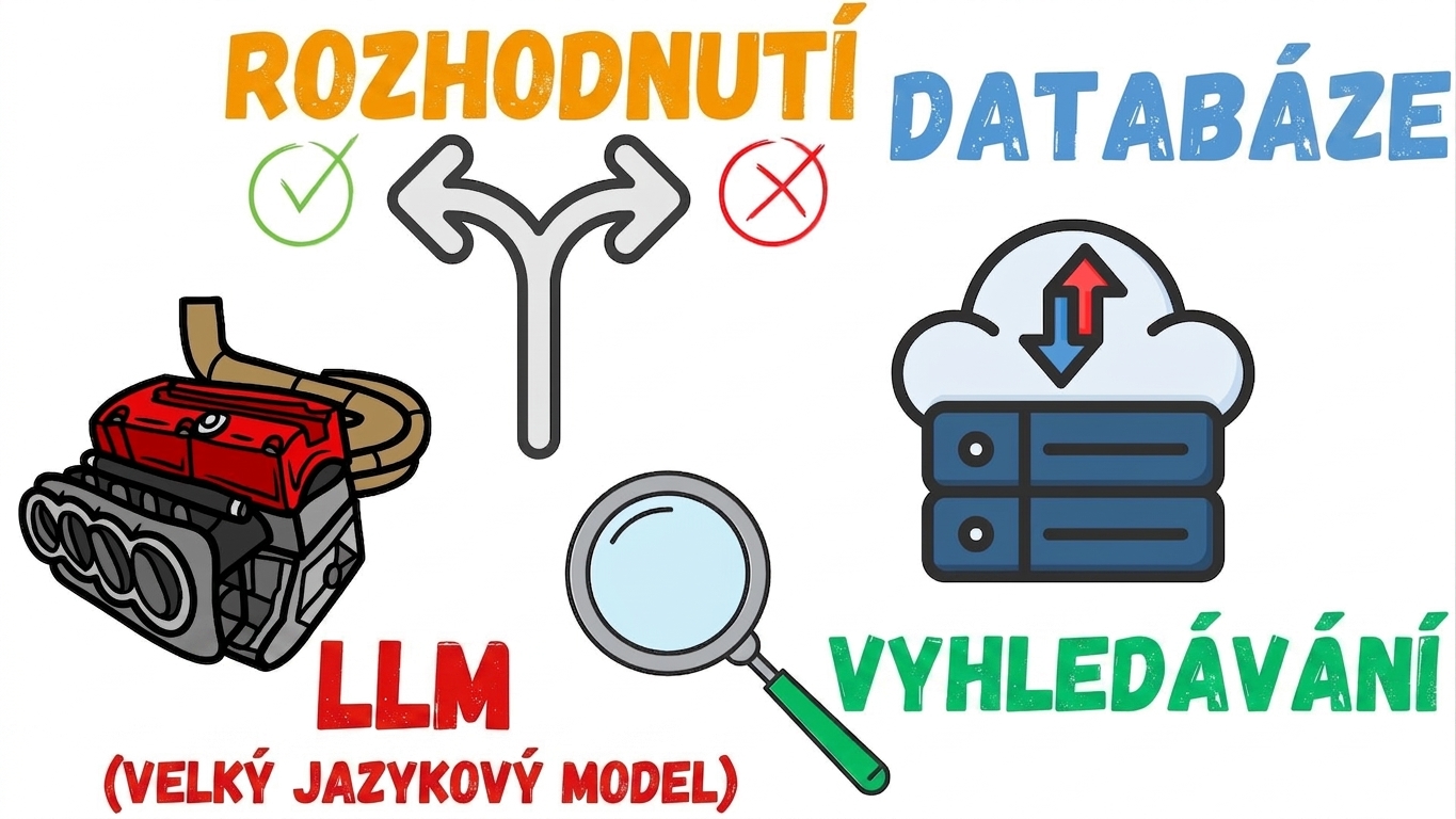 Lupa jako symbol vyhledávání a získávání informací.