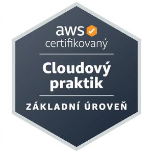 Odznak certifikace AWS Cloud Practitioner