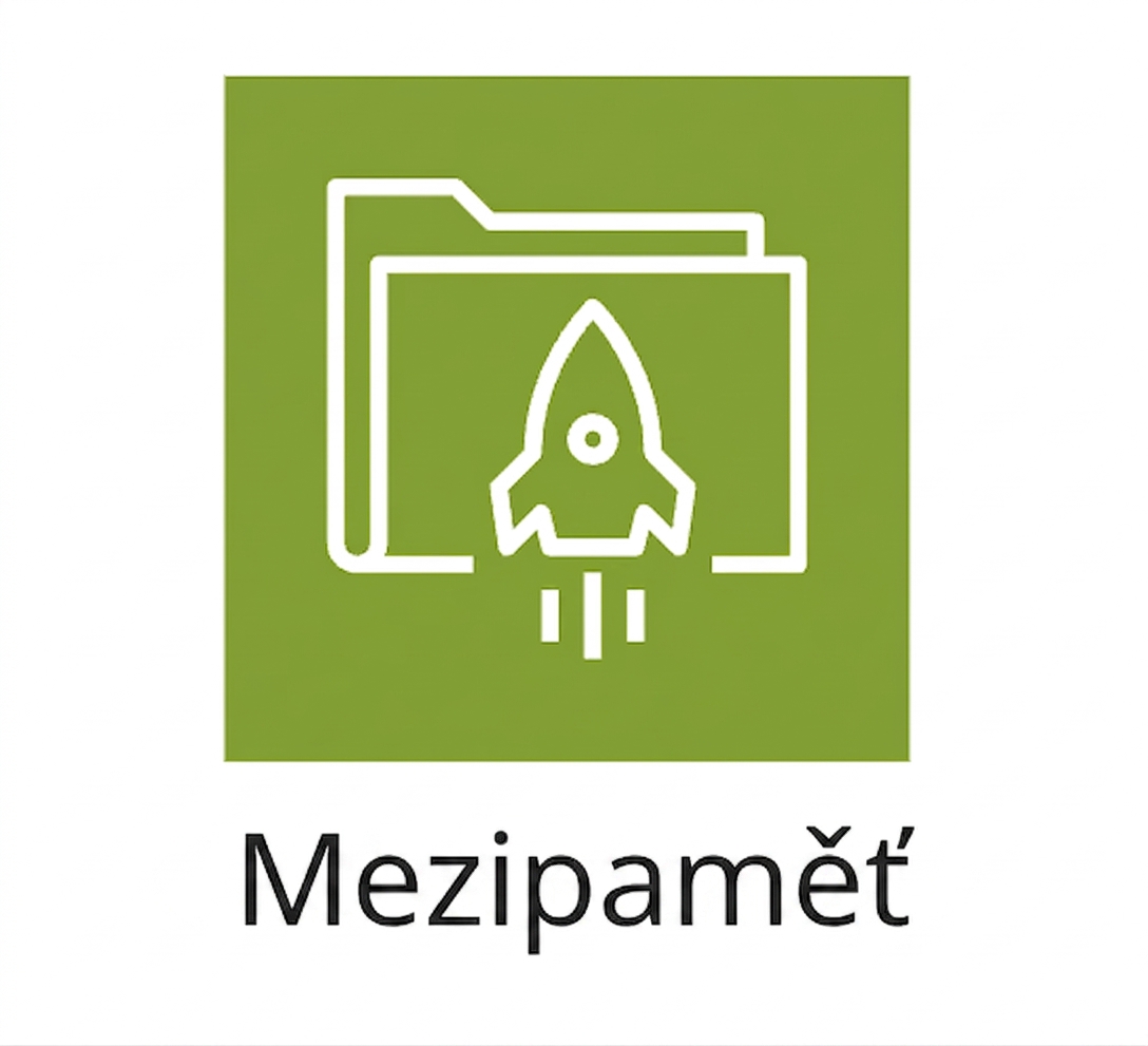 Ikona znázorňující úložiště mezipaměti.