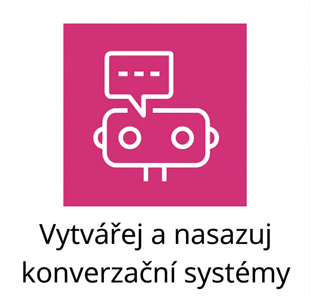 Ikona znázorňující chatboty v AWS.