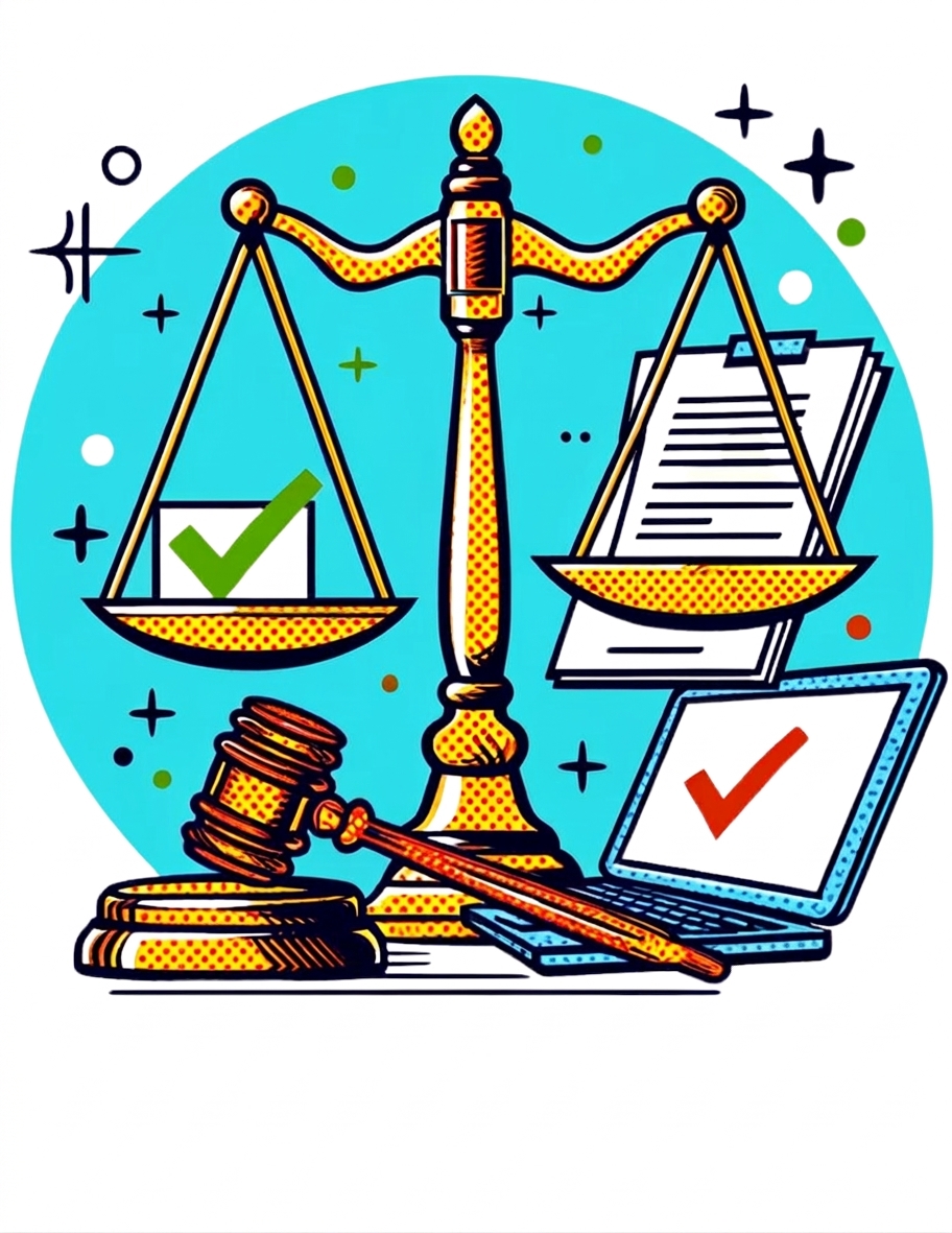 ikona představující týmy pro compliance a právní oblast