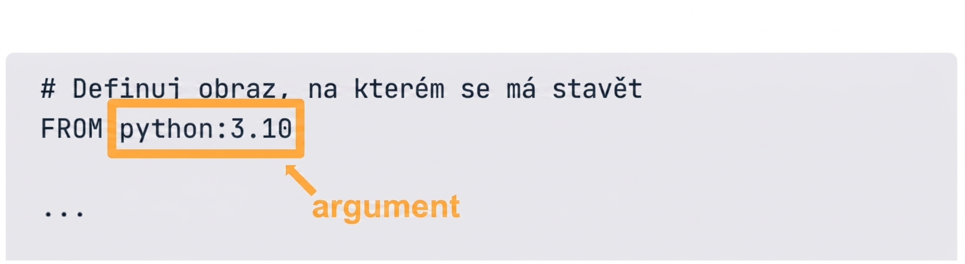 Dockerfile – argument Docker instrukce