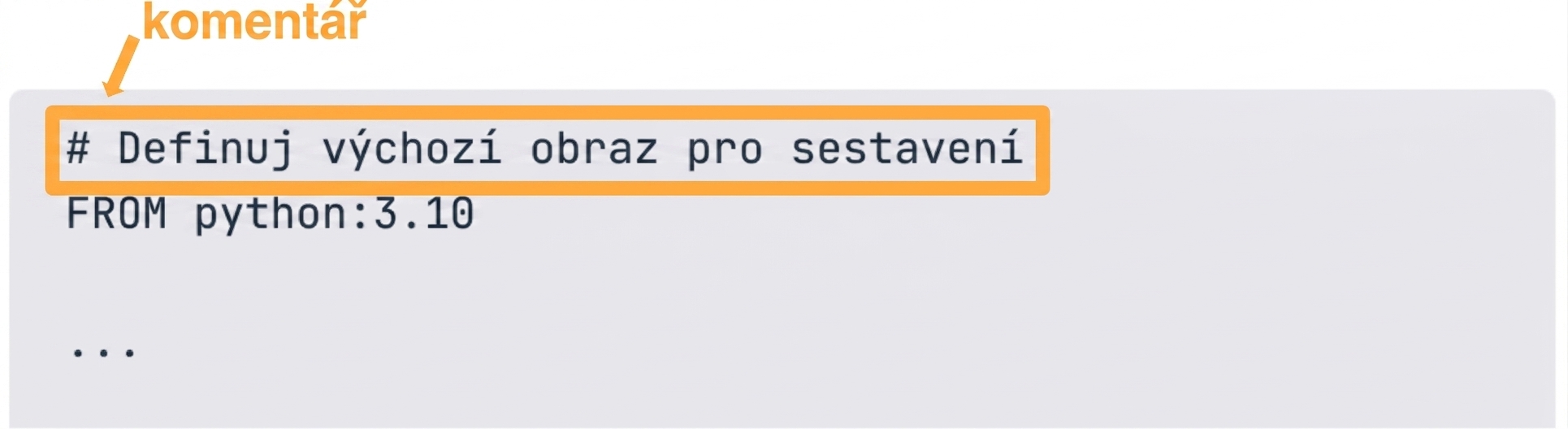 Dockerfile – komentář