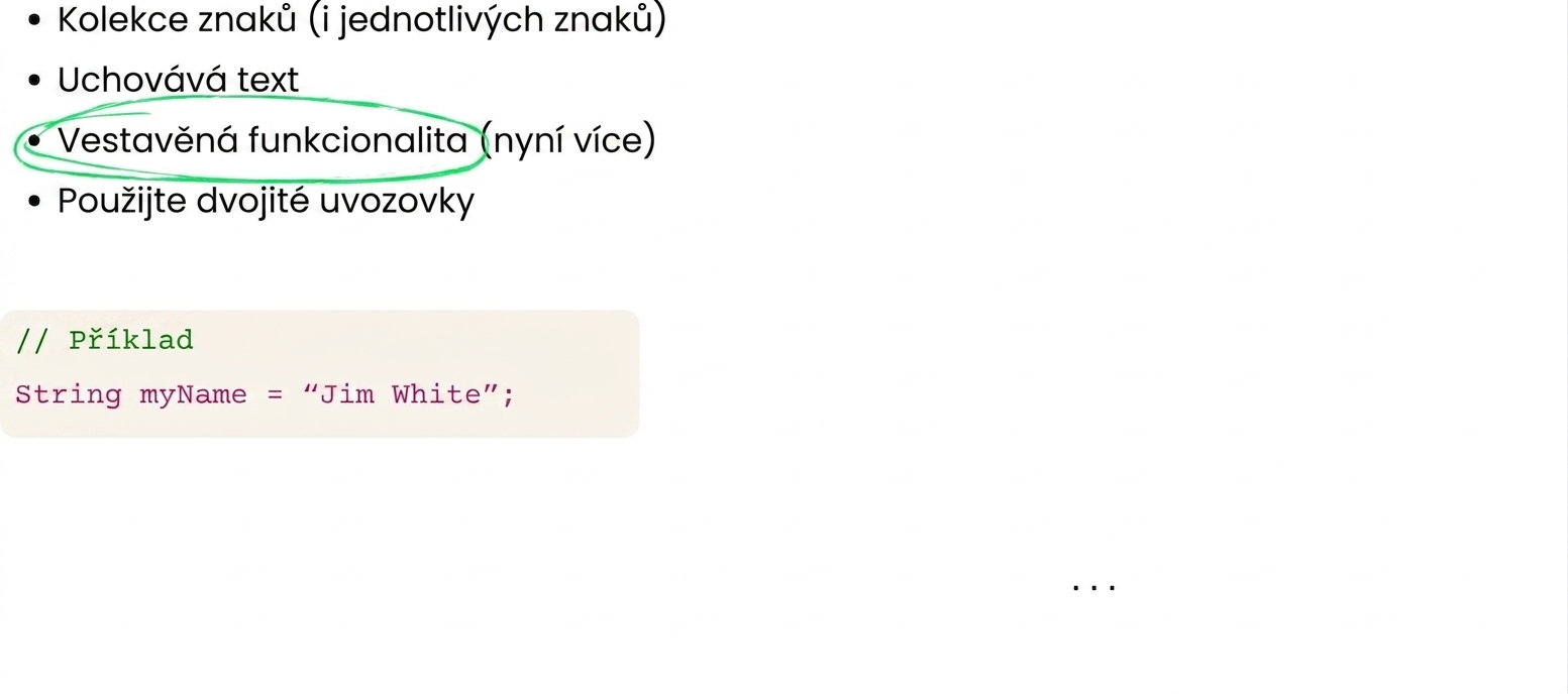 Řetězce mají vestavěnou funkcionalitu pro jejich manipulaci