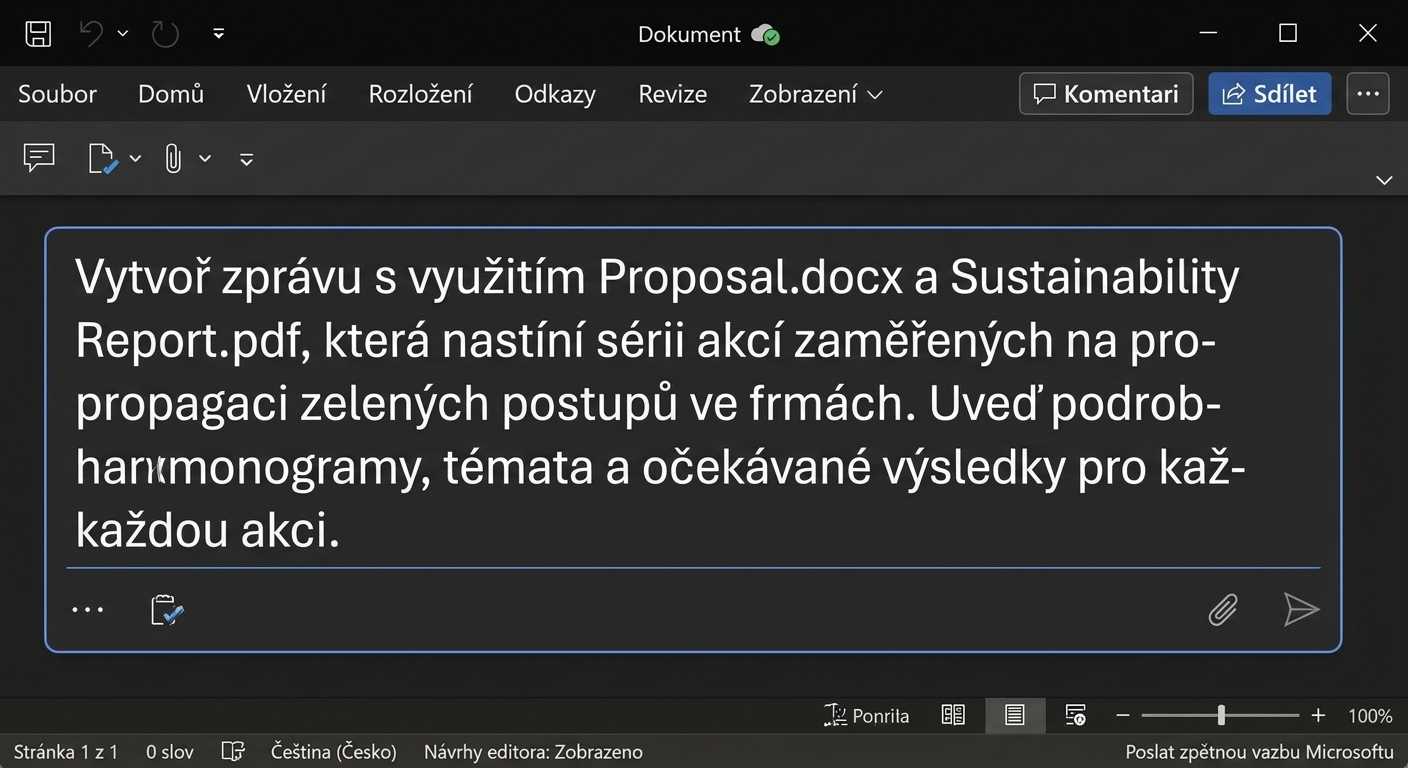Výzva Copilota odkazující na dva soubory