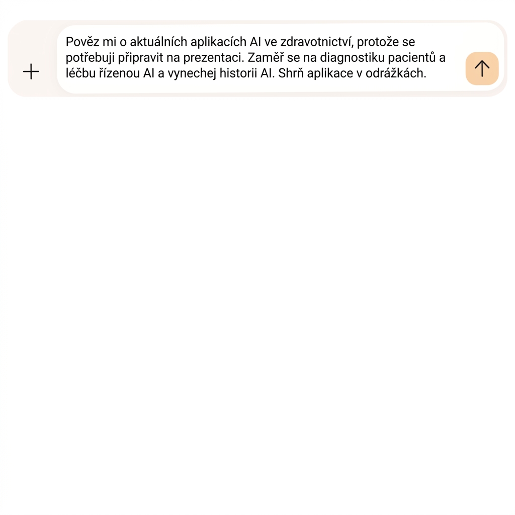 Text žádá shrnutí aplikací v odrážkách