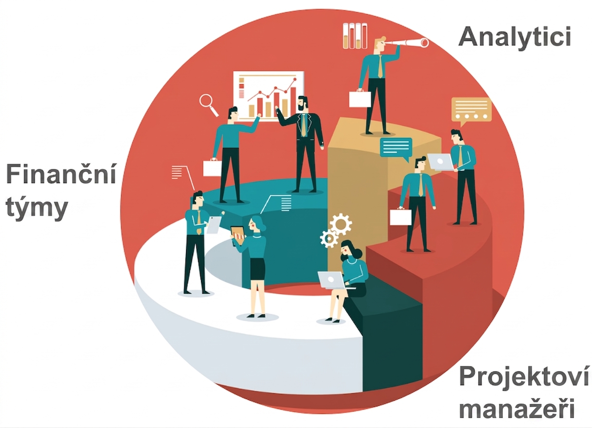 Finanční profesionálové, analytici, projektoví manažeři a administrátoři pracující ve spolupracujícím prostředí.