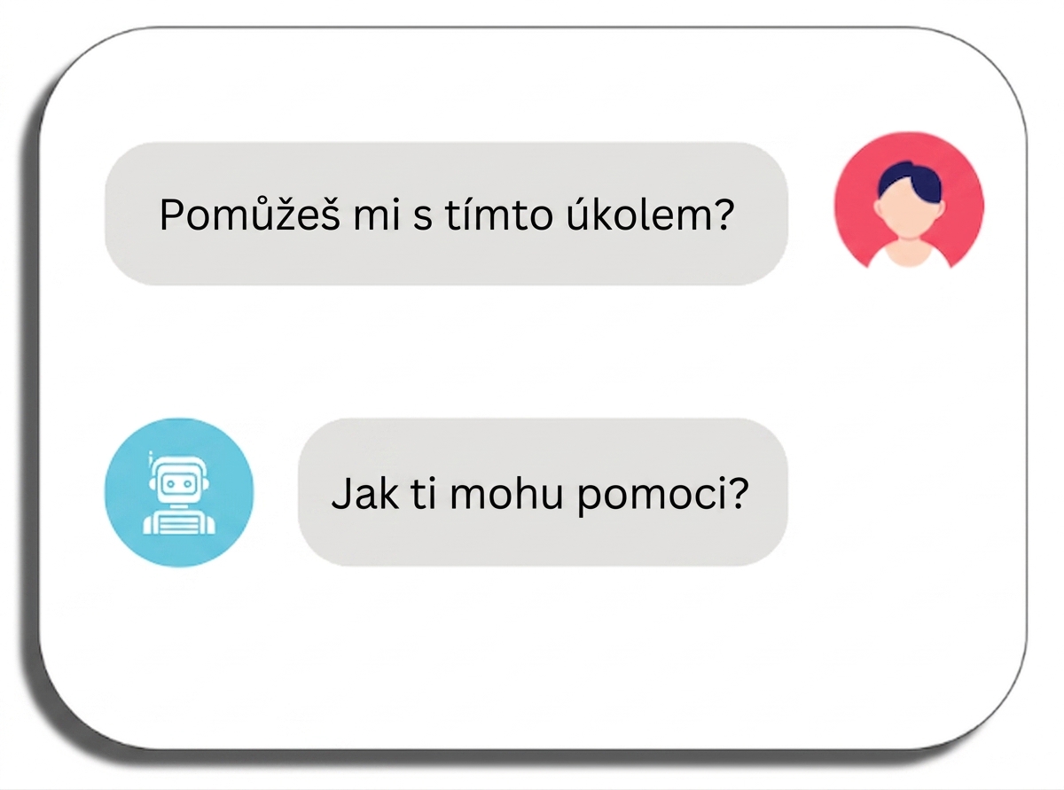 Obrazovka s jedním promptem a odpovědí