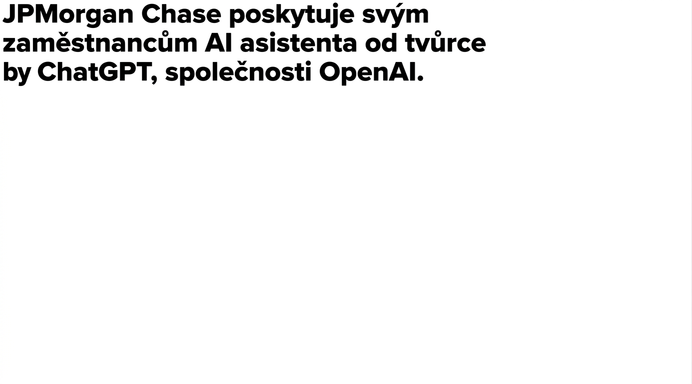 Novinové titulky o firmách vyvíjejících a přijímajících modely GPT