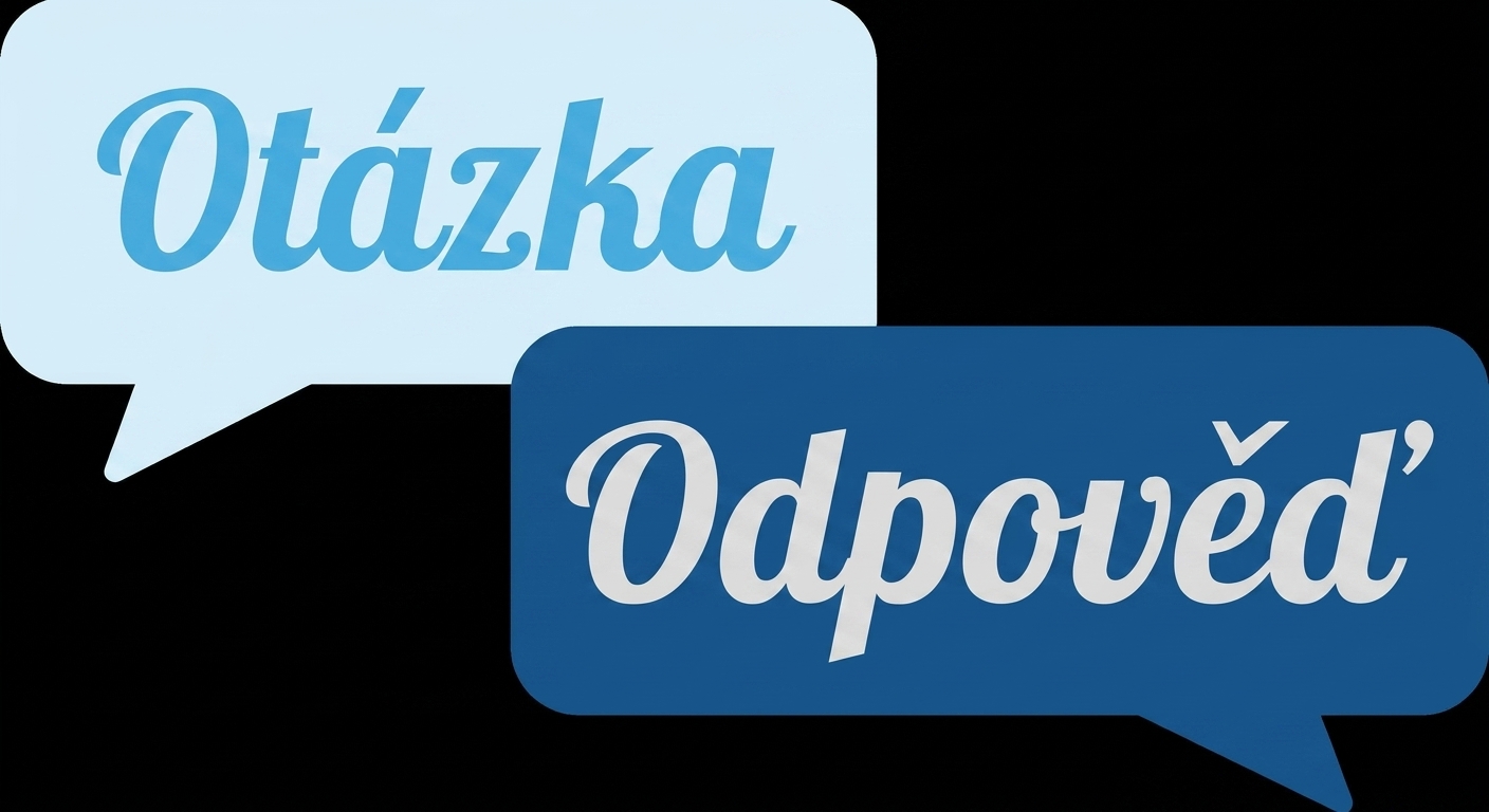 Dvě bublinky, jedna s písmenem Q a druhá s písmenem A, znázorňující otázky a odpovědi