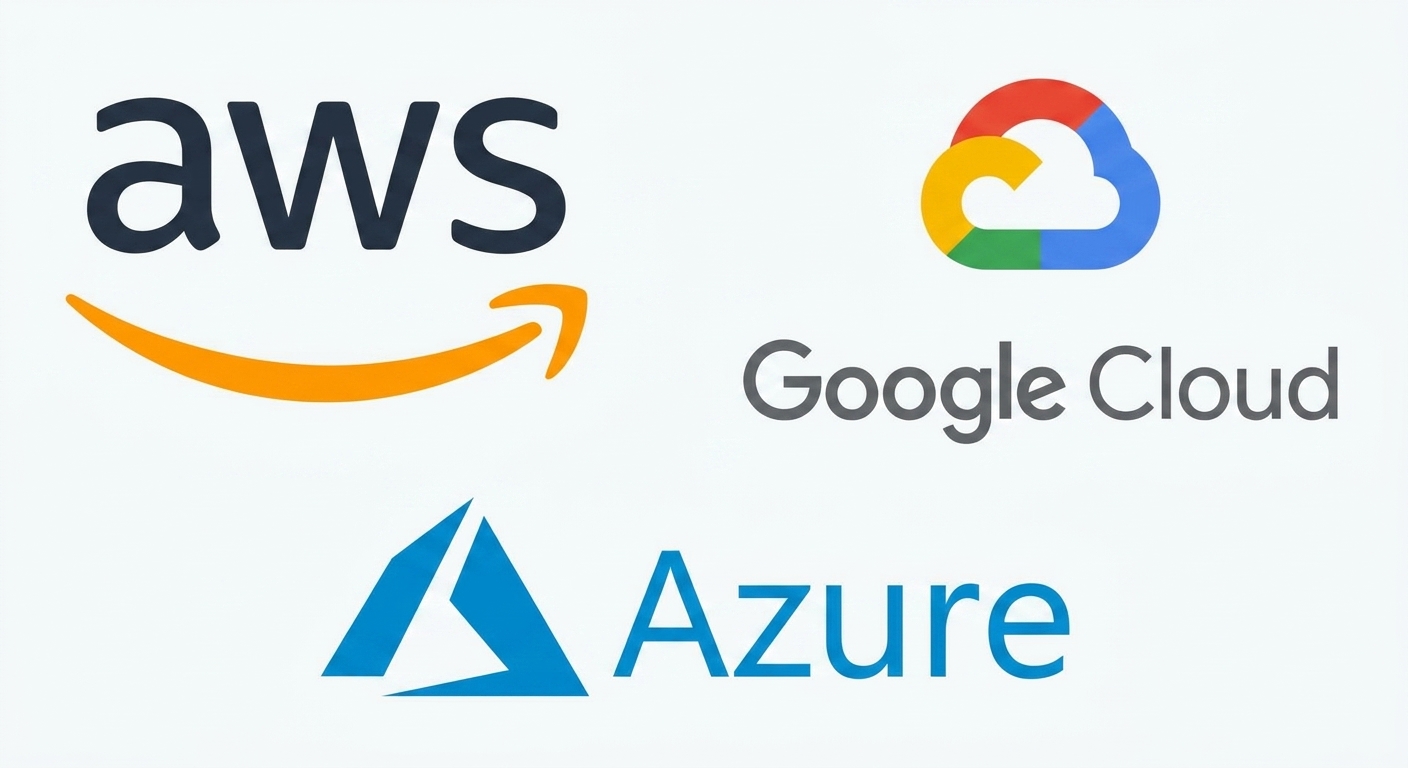 Loga poskytovatelů cloudu AWS, GCP a Azure