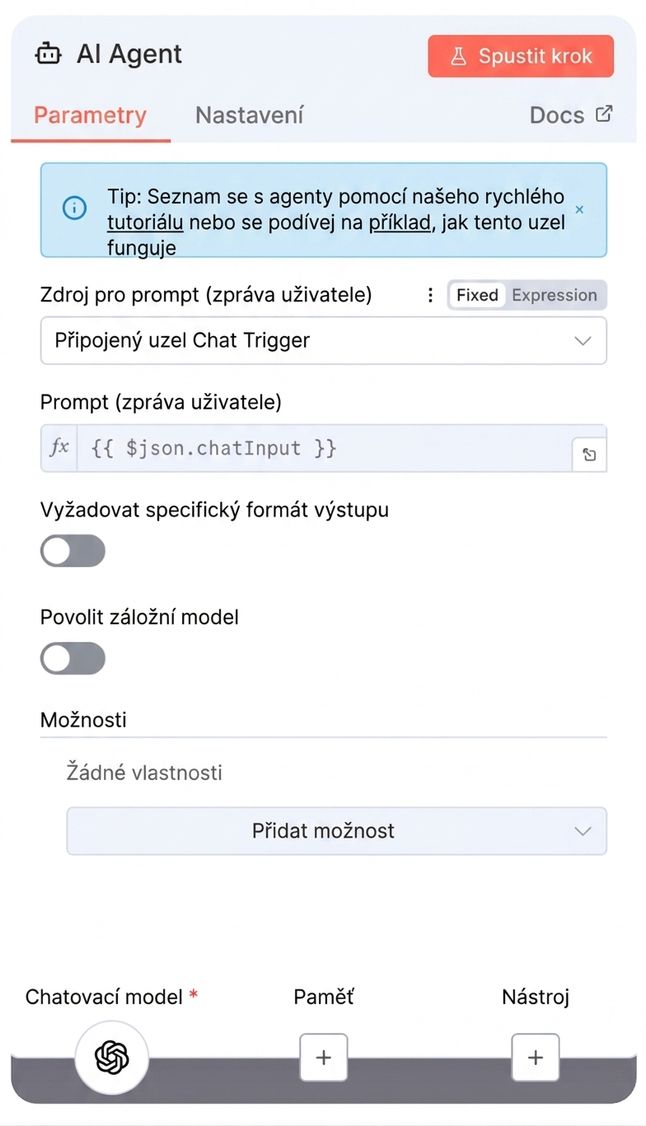 Konfigurace agenta