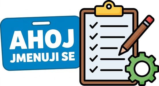 Deska s podložkou se seznamem úkolů, tužkou a ozubeným kolem symbolizující konfiguraci, nastavení a plánování úkolů agenta