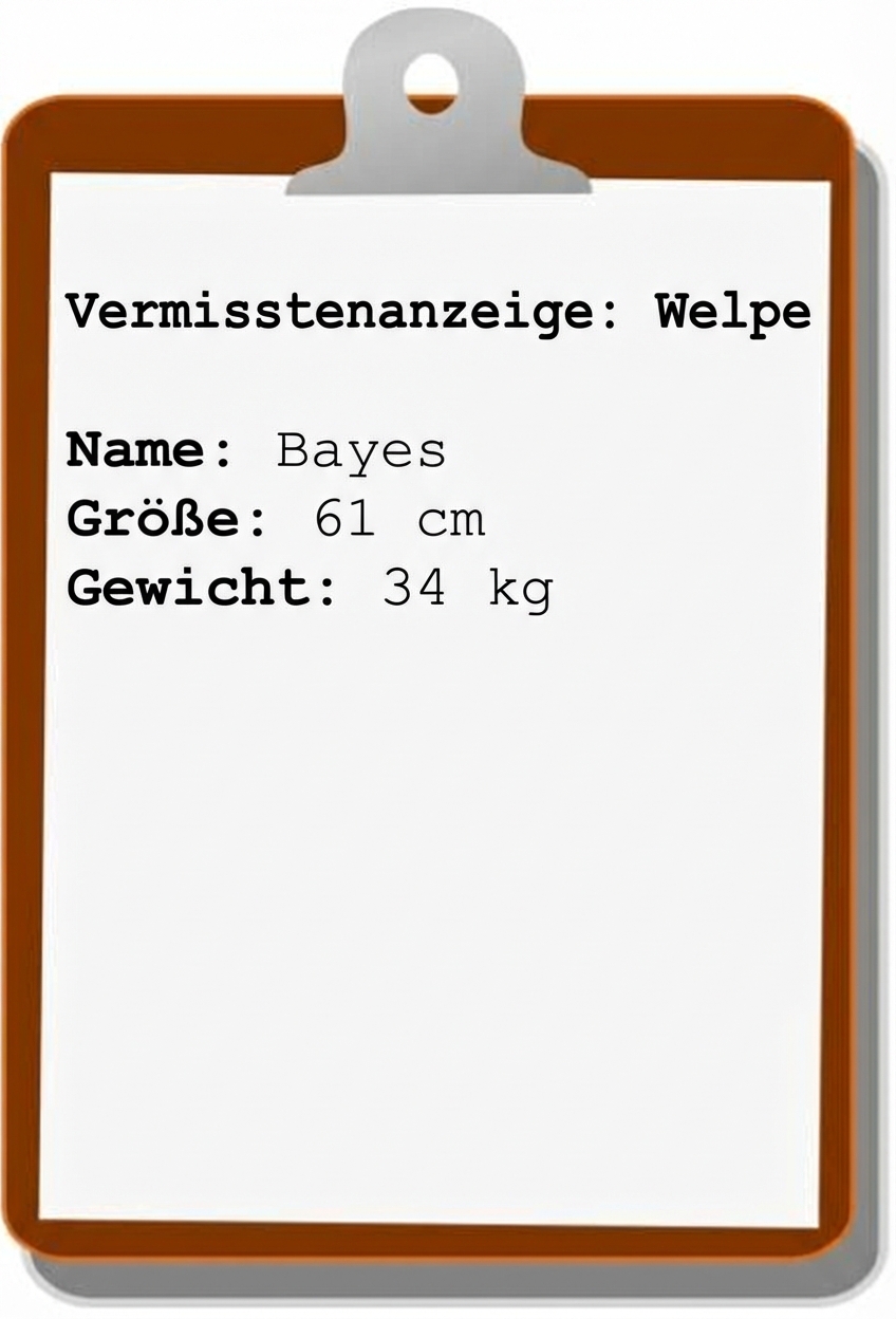 Vermisstenanzeige für Welpen