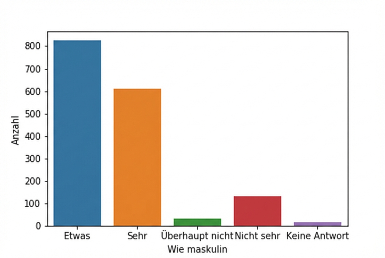 Zähldiagramm für die Spalte „how_masculine“