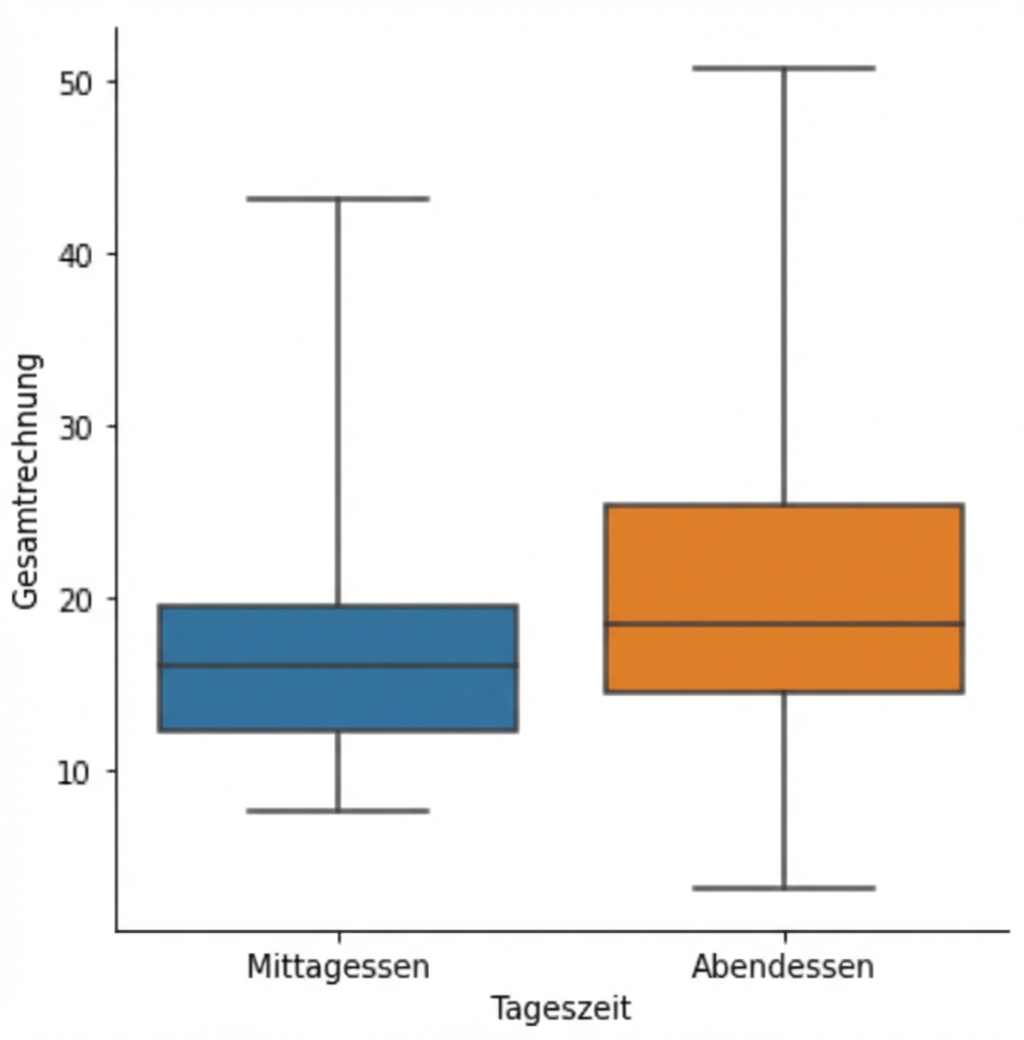 Boxplot mit Whiskern auf Min und Max gesetzt