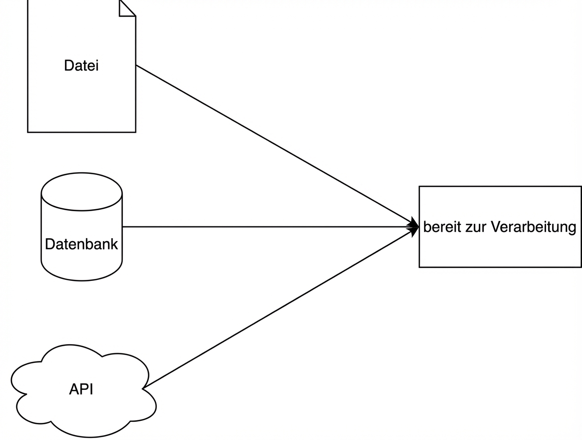 Diagramm, das die einfache Extraktionsphase darstellt