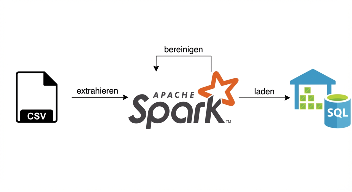 Beispiel für einen einfachen Workflow, der mit Spark Daten aus einer CSV-Datei extrahiert