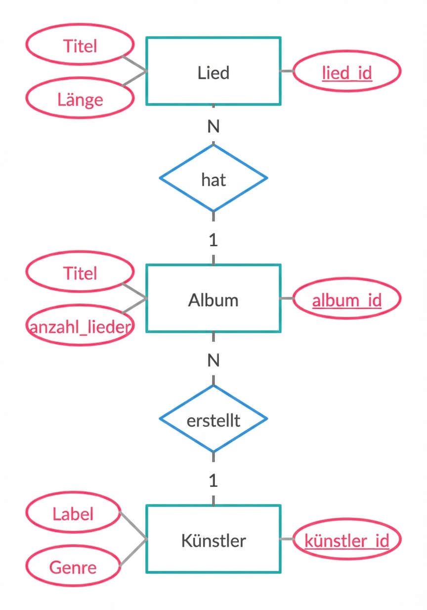 ER diagram of song example