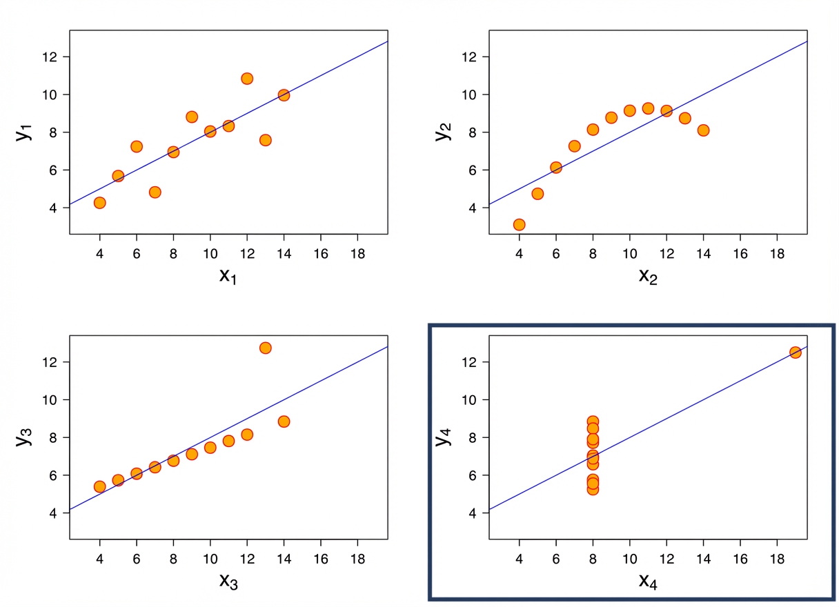 Anscombes Korrelation verworfen